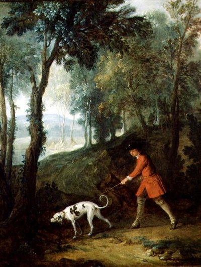The Huntsman with a Tufter on a Leash by Jean Baptiste Oudry