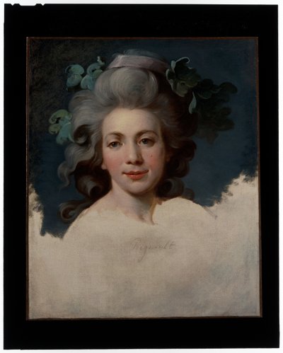 Portrait of a Lady (Head of a Woman in the Guise of a Bacchante, an Unfinished Portrait) by Jean Baptiste Regnault