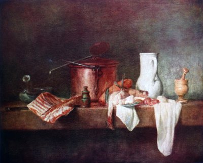 Kitchen Still Life by Jean Baptiste Simeon Chardin