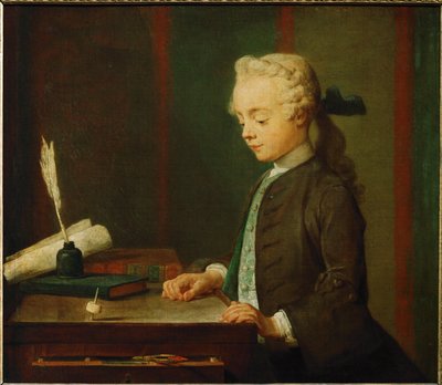 Boy with Top by Jean-Baptiste Simeon Chardin