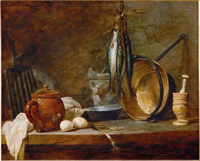 Menu of Lean and Kitchen Utensils by Jean-Baptiste Simeon Chardin