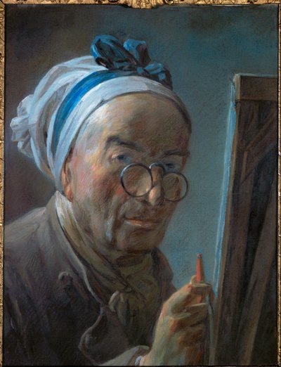 Self-Portrait of Chardin with Pince-Nez by Jean-Baptiste Simeon Chardin