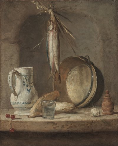 Still Life with Herrings, c.1735 by Jean Baptiste Simeon Chardin