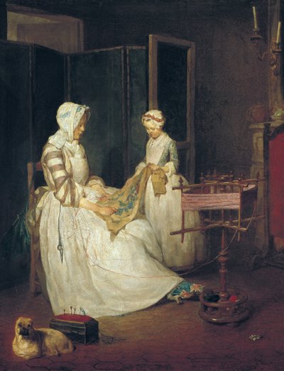 The Diligent Mother, c.1740 by Jean Baptiste Simeon Chardin