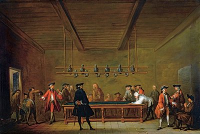 Public Billiard in Paris - Game of Billiard by Jean-Baptiste Simeon Chardin