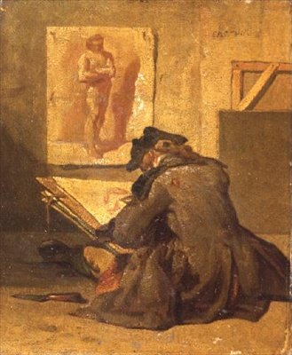 Young Draughtsman Copying an Academy Study by Jean Baptiste Simeon Chardin
