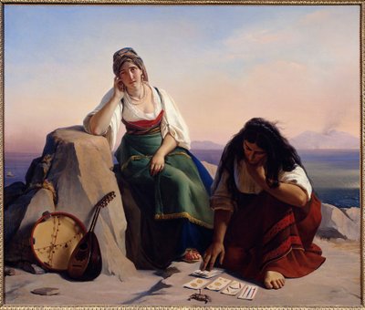 Sorcerer Pulling Cards to a Girl of Ischia by Jean Claude Bonnefond