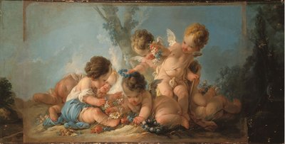 Group of Six Lovers Playing with Flowers, circa 1761 by Jean Francois Clermont