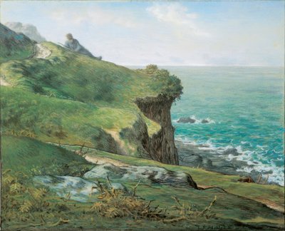 Cliffs at Greville by Jean Francois Millet by Jean Francois Millet