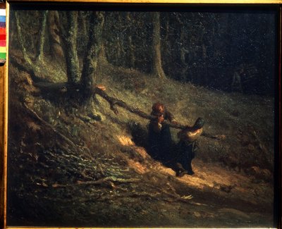 Peasant-Girls with Brushwood by Jean Francois Millet