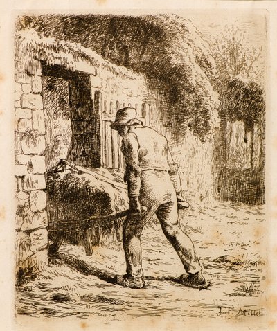 Man with Wheelbarrow by Jean Francois Millet
