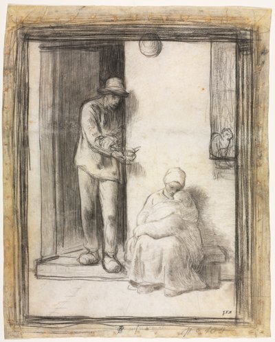The Sick Child von Jean-Francois Millet