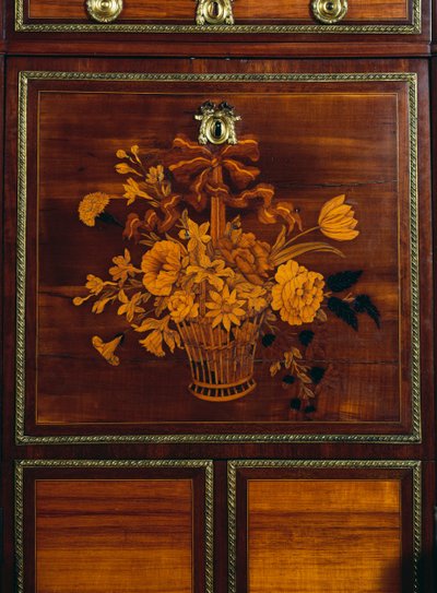 Basket of Flowers (detail) by Jean Henri Riesener
