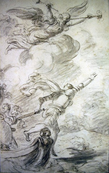 Ruggiero leaps ashore by Jean Honore Fragonard