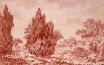 View of a Park by Jean Honore Fragonard