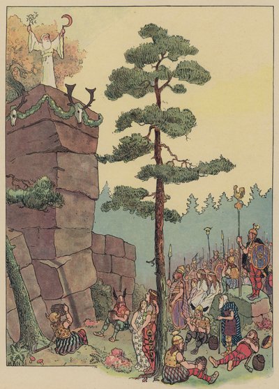 Druids Celebrating a Festival at the Maennelstein, Alsace by Jean Jacques Waltz