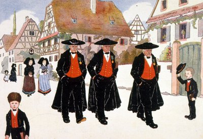 French Celebrations Marking the Return of Alsace Region to France by Jean Jacques Waltz
