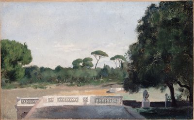 Gardens of the Villa Borghese as seen from the Villa Medici in Rome, between 1859 and 1860 by Jean Jacques Henner