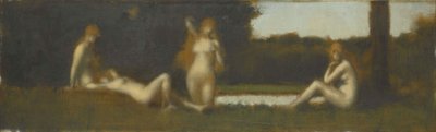 Nymphs emerging from the bath by Jean Jacques Henner