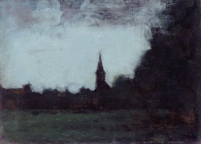 Landscape of Alsace, the Bell Tower of Bernwiller, between 1890 and 1905 by Jean Jacques Henner