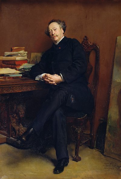 Alexander Dumas Fils (1824-95) by Jean Louis Ernest Meissonier