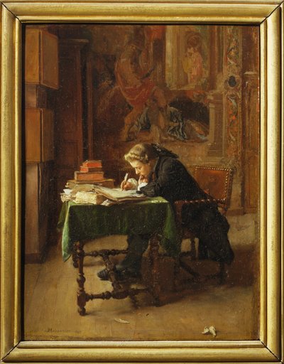 Young Man Working by Jean-Louis Ernest Meissonier