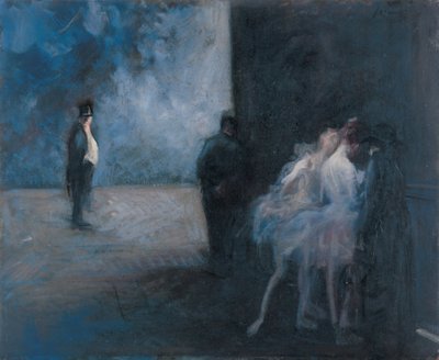Backstage-Symphony in Blue by Jean-Louis Forain