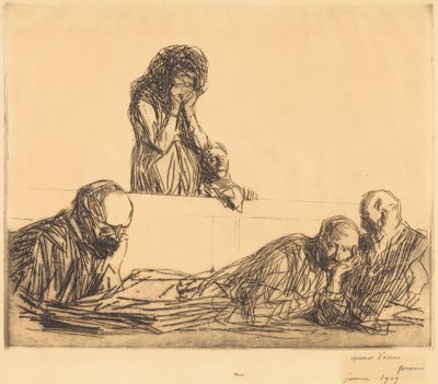 Unwed Mother, first plate by Jean-Louis Forain