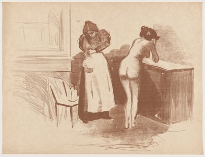 Massage with Coarse Hair Glove by Jean-Louis Forain