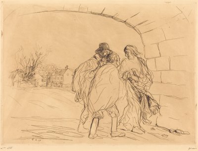 The Meeting under the Arch (first plate) by Jean-Louis Forain