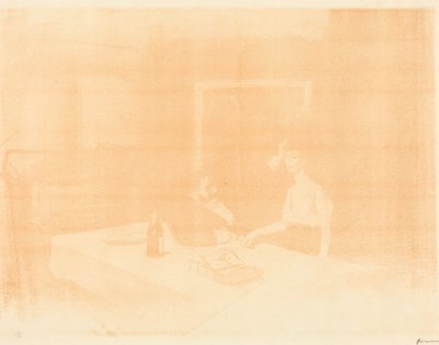 Scene in a Private Room, Horizontal Wash Plate by Jean-Louis Forain