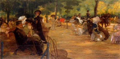An Elegant Gathering in the Bois de Boulogne by Jean-Louis Lefort