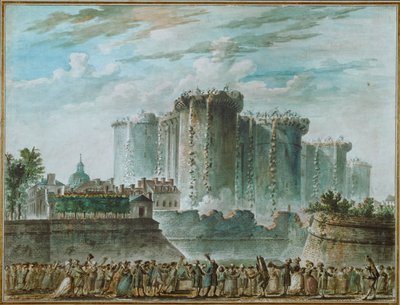 The Demolition of the Bastille by Jean-Pierre Houel