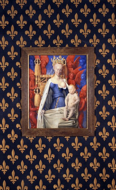 The nursing Virgin in an ermine coat depicted as Agnes Sorel (after the Virgin of Antwerp, by Jean Fouquet, circa 1452-1455) by Jean (after) Fouquet