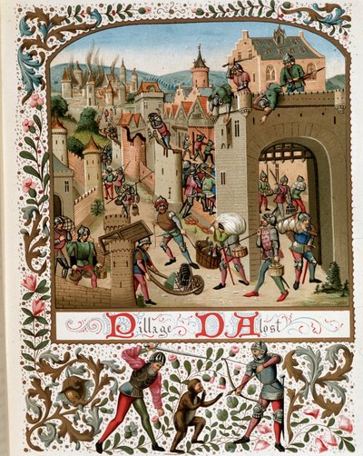 Looting of Aalst, Middle Ages by Jean (after) Froissart
