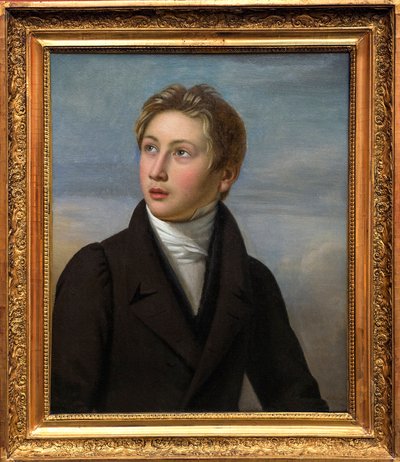 Portrait of Liszt Child - Portrait of Franz Liszt, by Jean Vignaud in 1826 - Museum of Fine Arts of Nimes by Jean (after) Vignaud