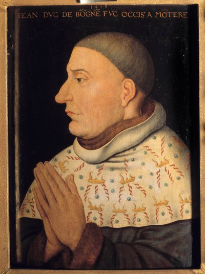 Portrait of Jean without fear, Duke of Burgundy (1371-1419). Painting attributed to Jean Malouel by Jean (attr. to) Malouel or Maelwael