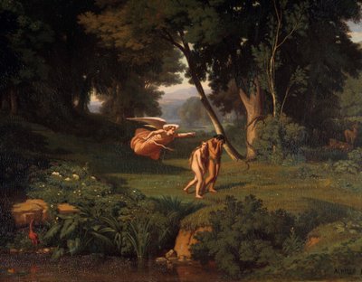 Adam and Eve Expelled from Paradise by Jean Achille Benouville
