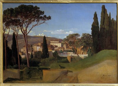 View of a Roman Villa (Painting by Achilles J. Benouville) by Jean Achille Benouville