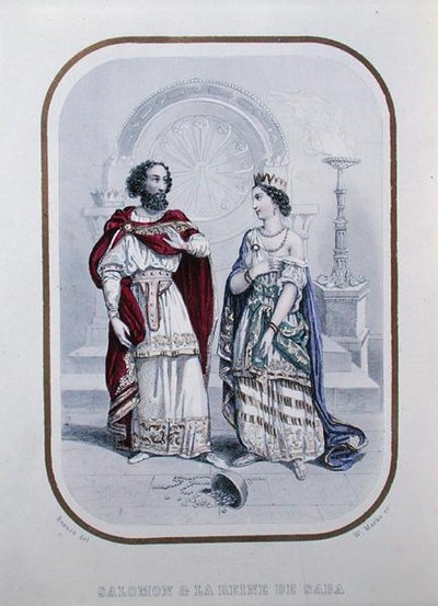 King Solomon and the Queen of Sheba, illustration from 
