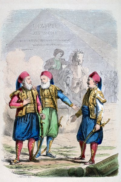 A Print from 19th Century Egypt by Jean Adolphe Beauce