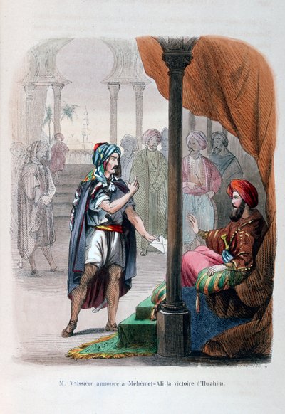 M. Vaissière Announces the Victory of Ibrahim Pasha to Mehmet Ali, 1818 by Jean Adolphe Beauce