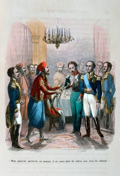 Meeting Between Ibrahim Pacha and Colonel Faudoa, Egypt by Jean Adolphe Beauce