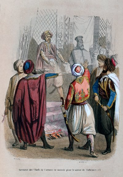 Oath of the Commanders of the Army to Die for the Cause of Mehmet Ali, Egypt, 1805, 1847 by Jean Adolphe Beauce