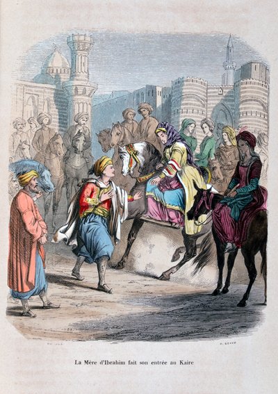 The Mother of Ibrahim Pasha Enters Cairo, 1847 by Jean Adolphe Beauce