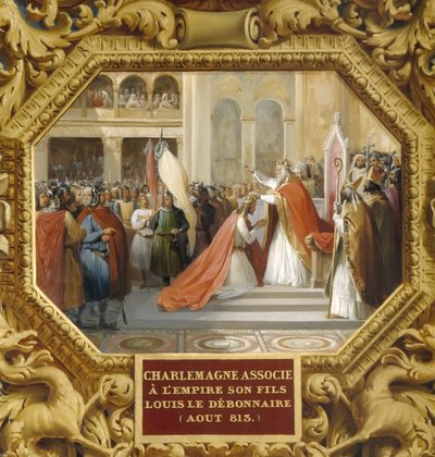 Charlemagne Crowns His Son Louis the Pious by Jean Alaux