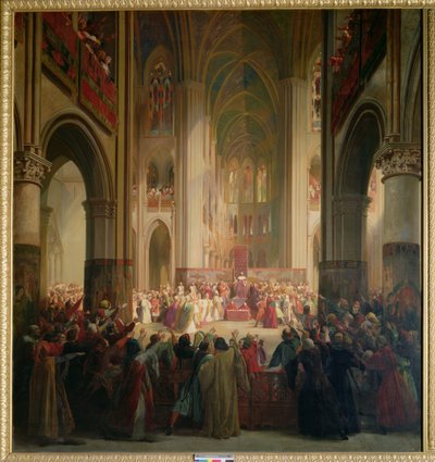 Estates General of Paris Meeting in Notre-Dame after the Death of Charles IV by Jean Alaux