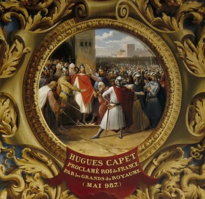 Hugh Capet Proclaimed King by the Nobles in May 987 by Jean Alaux