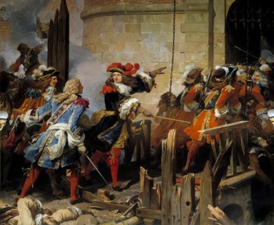 Valenciennes stormed by Louis XIV on 17 March 1677. Vauban directs the military operations by Jean Alaux