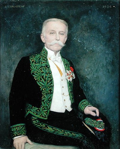Portrait of Rene Bazin, 1924 by Jean Alexandre Coraboeuf